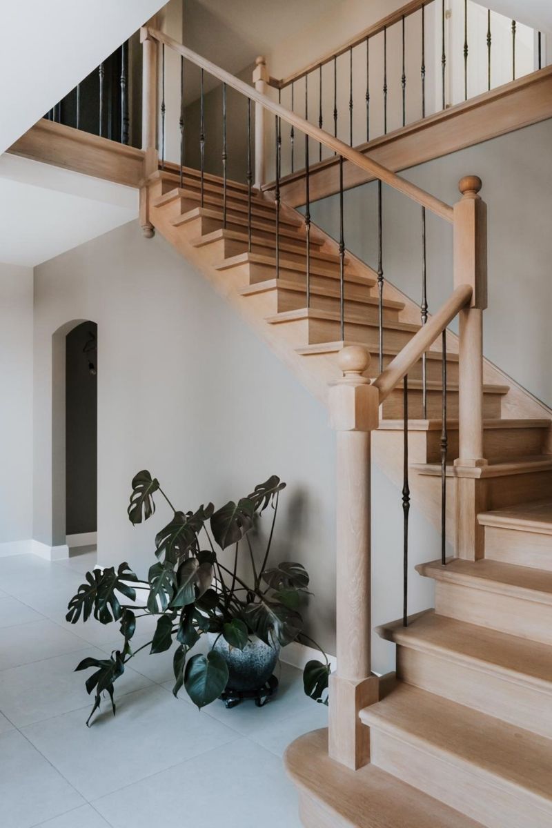 houten trap,landelijk,engelse stijl