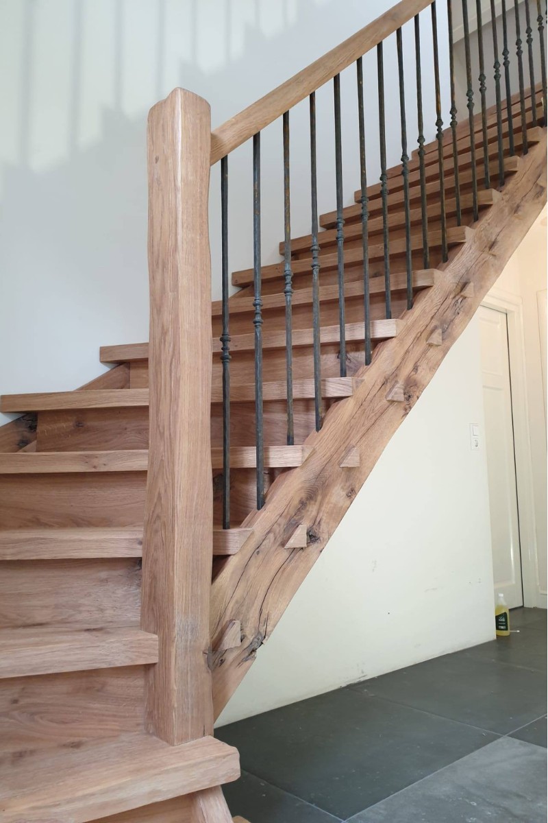 houten trap, rustieke trap, rustieke stijl