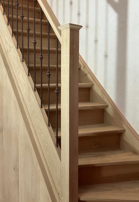 Houten trap, model Campagnard, landelijke trap