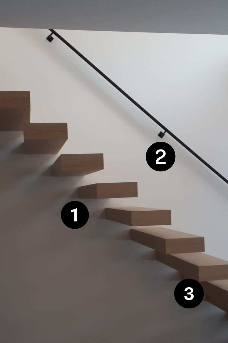 trapmodel zwevende trap,design trap,houten trap,kenmerken