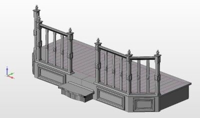 restaureren van beschermd monument,originele trap natekenen vanuit oude tekening,namaken met cnc