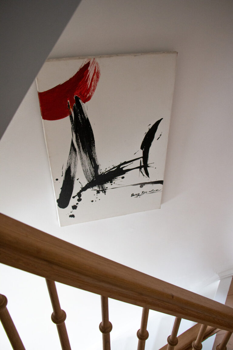 Klassieke trap in herenhuis stijl in woning te Antwerpen