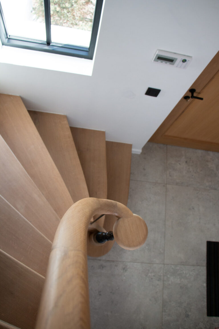 houten trap,smeedijzer,landelijk,maatwerk,model Serenity,metal,wuustwezel