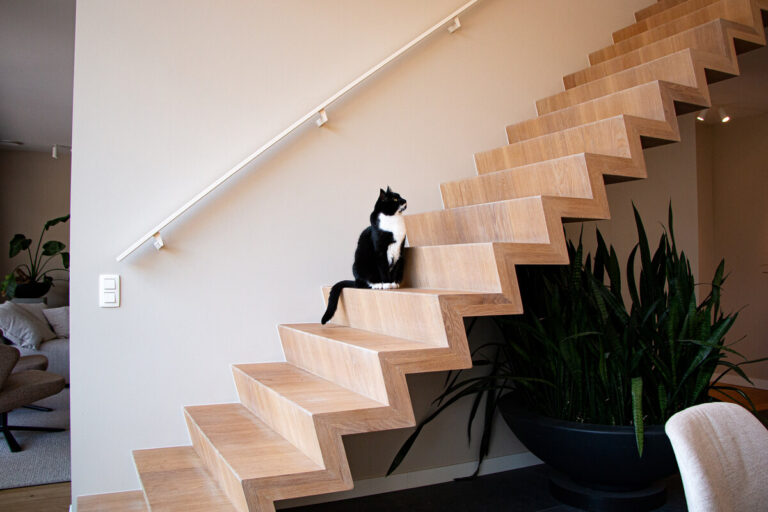 moderne trap,design,z-trap,z-vorm,hout,eyecatcher,hip,kalmthout